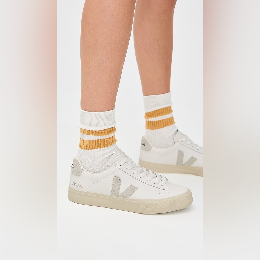 Veja Campo Chromefree Leather Sneakers White Sz: 39 - Picture 1 of 13
